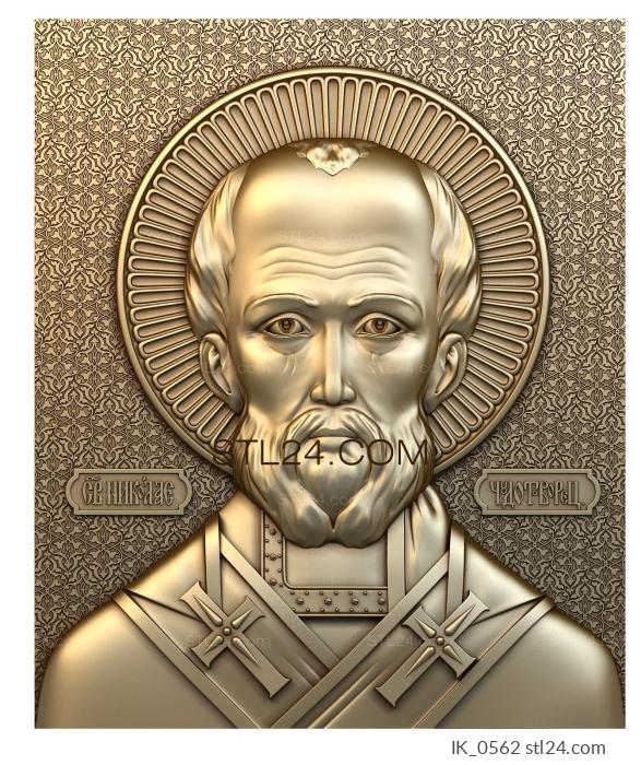 Icons (Saint Nicholas the Wonderworker, IK_0562) 3D models for cnc