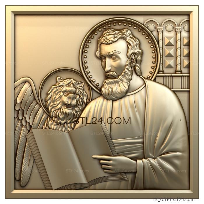 Icons (Saint Mark, apostle and evangelist, IK_0591) 3D models for cnc
