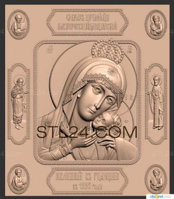 Иконы (Икона Божией Матери Касперовская, IK_0619) 3D модель для ЧПУ станка