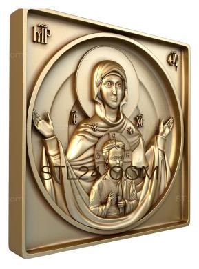 Иконы (Образ пресвятой Богородицы Знамение, IK_0628) 3D модель для ЧПУ станка