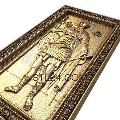 Иконы (Икона Святой Георгий, IK_1272) 3D модель для ЧПУ станка