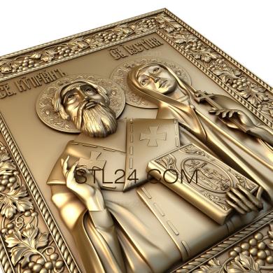 Icons (Holy Martyrs Cyprian and Ustinya, IK_1288) 3D models for cnc