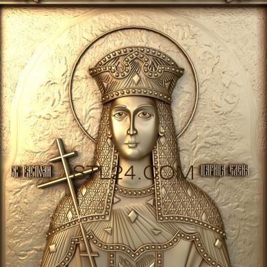 Иконы (Св. Царица Елена, IK_1290) 3D модель для ЧПУ станка