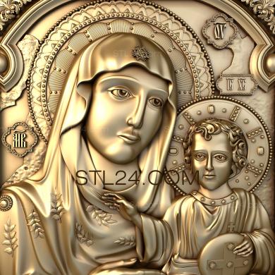Icons (Mother of God Jerusalem, IK_1299) 3D models for cnc