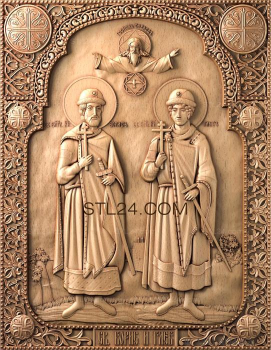Icons (Holy Passion-bearers Boris and Gleb, IK_1311) 3D models for cnc