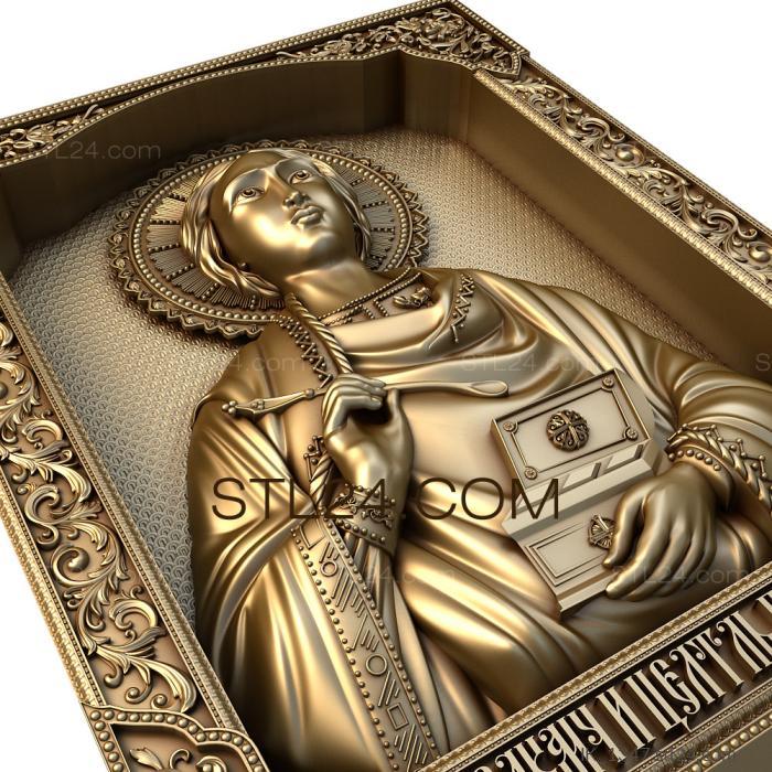 Icons (Saint Panteleimon the Healer, IK_1347) 3D models for cnc