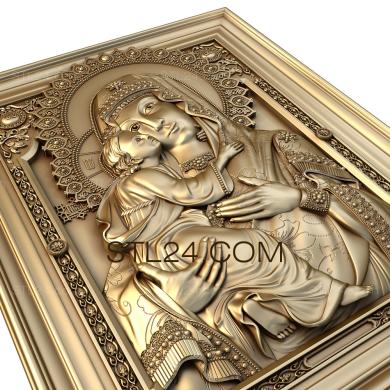 Icons (Mother of God Vladimirskaya, IK_1354) 3D models for cnc