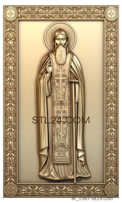Icons (St. Sergius of Radonezh, IK_1367) 3D models for cnc
