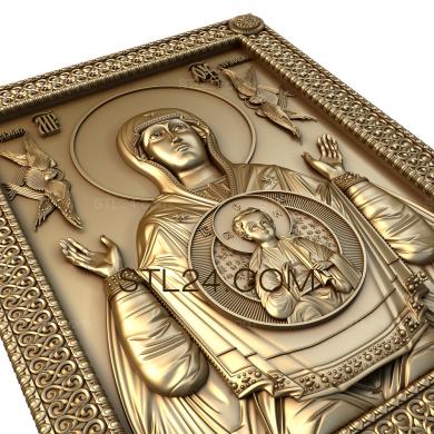 Иконы (Икона Божией Матери «Знамение», IK_1372) 3D модель для ЧПУ станка