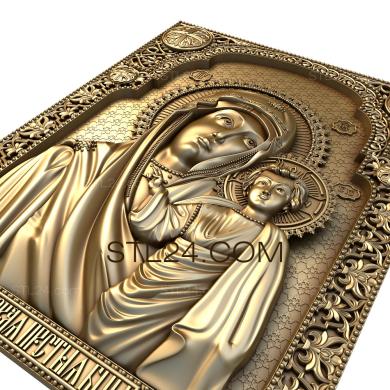 Иконы (Божия Матерь Казанская, IK_1393) 3D модель для ЧПУ станка