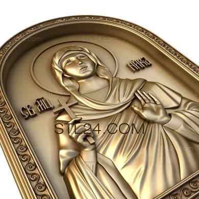 Icons (Holy Martyr Nika of Corinth, IK_1429) 3D models for cnc
