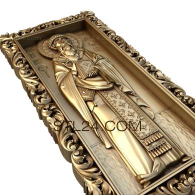 Иконы (Святой Спиридон Тримифунтский, IK_1437) 3D модель для ЧПУ станка