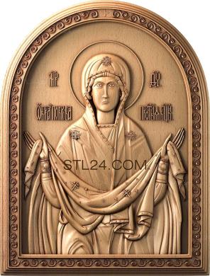 Icons (Protection of the Holy Virgin, IK_1456) 3D models for cnc