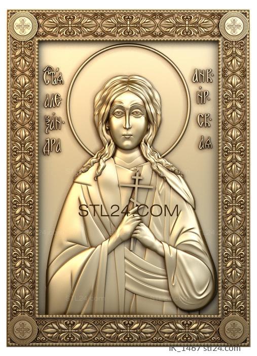 Icons (Saint Alexandra of Ankir (CORINTH), IK_1467) 3D models for cnc