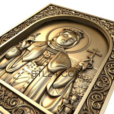 Иконы (Св. Александра Римская, IK_1474) 3D модель для ЧПУ станка