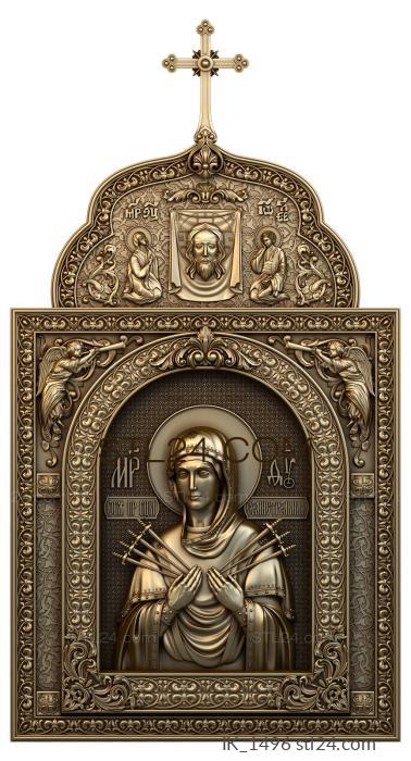 Icons (Mother of God Seven-shot, IK_1496) 3D models for cnc