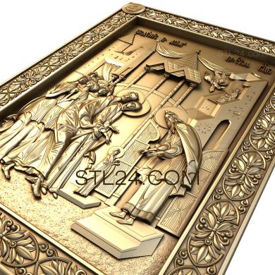 Иконы (Введение во храм Пресвятой Богородицы, IK_1554) 3D модель для ЧПУ станка