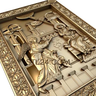 Иконы (Благовещение Пресвятоой Богородицы, IK_1558) 3D модель для ЧПУ станка