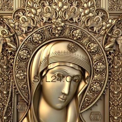 Иконы (Образ пресвятой богородицы Невской Скоропослушницы, IK_1589) 3D модель для ЧПУ станка