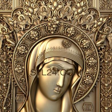 Иконы (Образ пресвятой богородицы Невской Скоропослушницы, IK_1590) 3D модель для ЧПУ станка