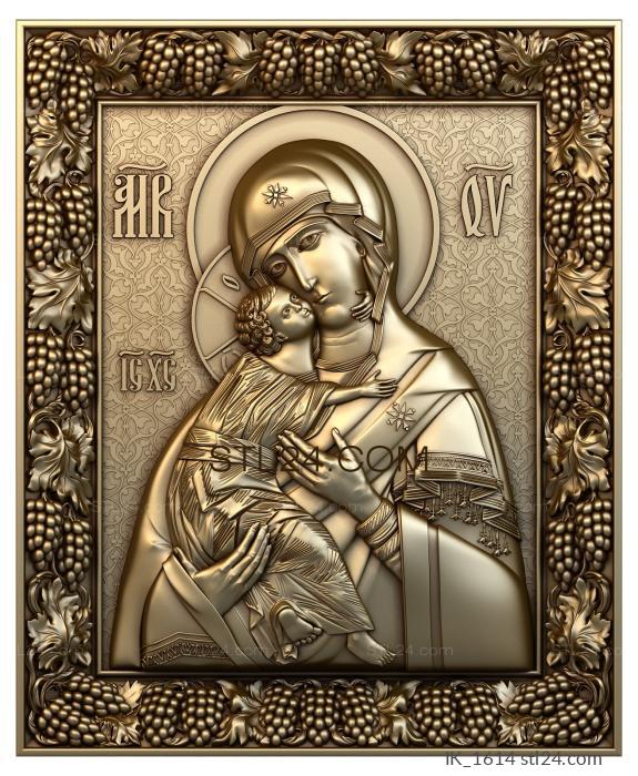 Icons (Kazan icon of the Mother of God, IK_1614) 3D models for cnc