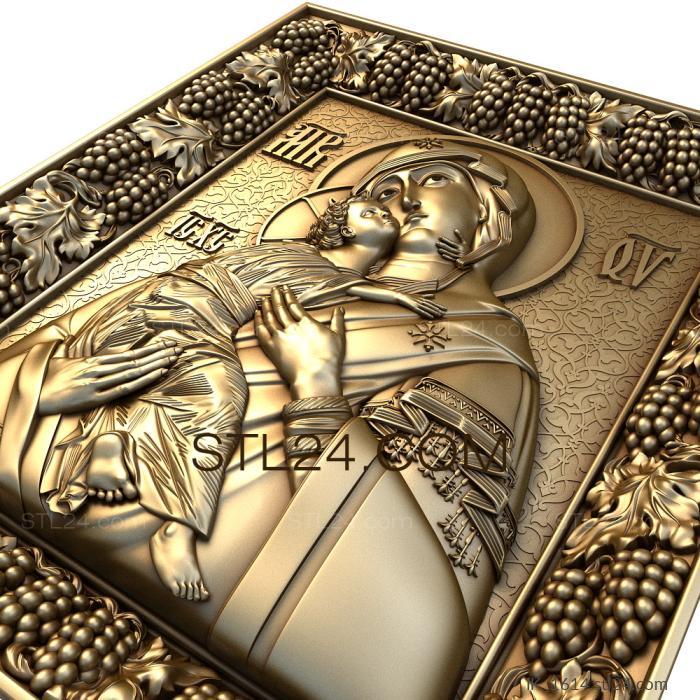 Icons (Our Lady of Kazan, IK_1614) 3D models for cnc