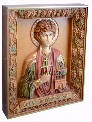 Icons (Holy Great Martyr and Healer Panteleimon, IK_1632) 3D models for cnc