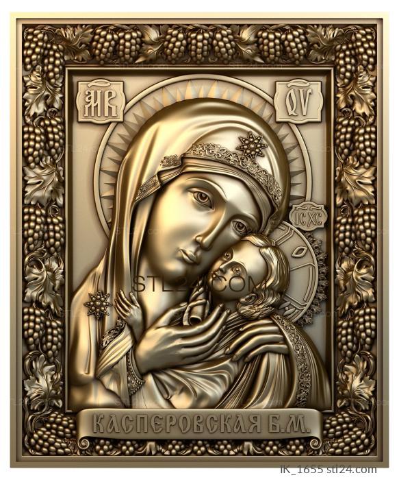 Icons (Kasperovskaya icon of the Mother of God, IK_1655) 3D models for cnc