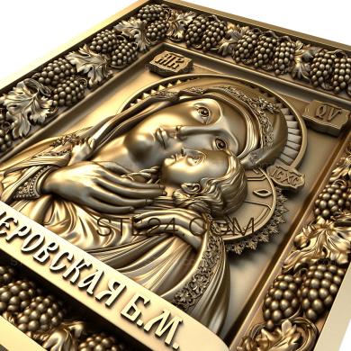 Icons (Kasperovskaya icon of the Mother of God, IK_1685) 3D models for cnc