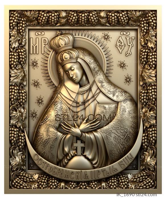 Icons (Ostrobramskaya icon of the Mother of God, IK_1690) 3D models for cnc