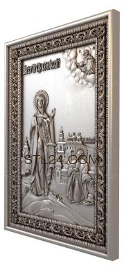 Icons (Bogolyubskaya icon of the Mother of God, IK_1802) 3D models for cnc