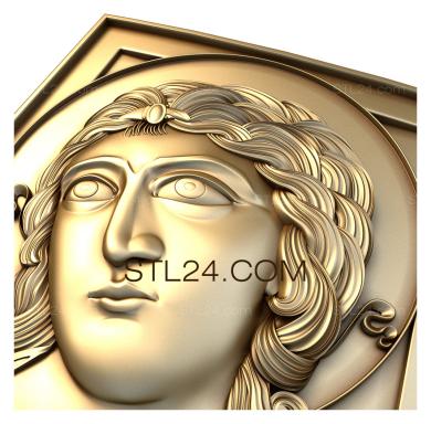 Иконы (Ангел Златые Власы, IK_1807) 3D модель для ЧПУ станка