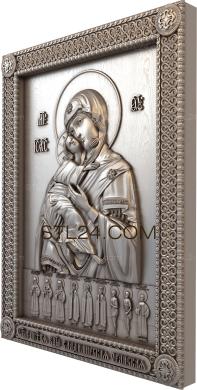Иконы (Оранская Владимирская икона Божией Матери, IK_1821) 3D модель для ЧПУ станка