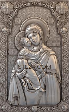 Icons (Vladimirskaya icon of the Mother of God, IK_1834) 3D models for cnc