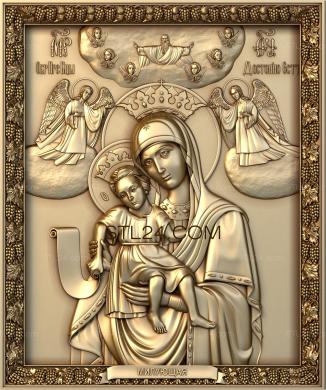 Icons (The image of the Most Holy Theotokos It is worthy, IK_1840) 3D models for cnc
