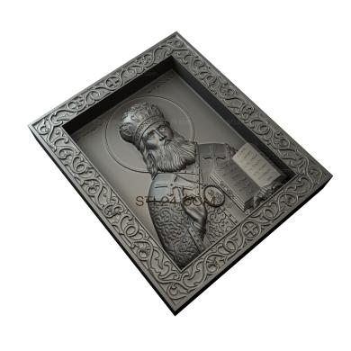 Иконы (Cвятитель Иннокентий , митрополит Московский, IK_1841) 3D модель для ЧПУ станка