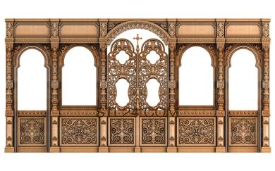 Иконостасы (IKN_0110, IKN_0110-110) 3D модель для ЧПУ станка