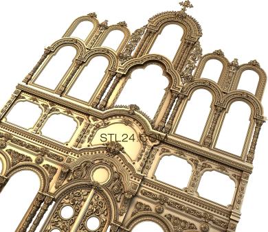 Иконостасы (Иконостас многоярусный 3d stl модель для ЧПУ, IKN_0125-110) 3D модель для ЧПУ станка