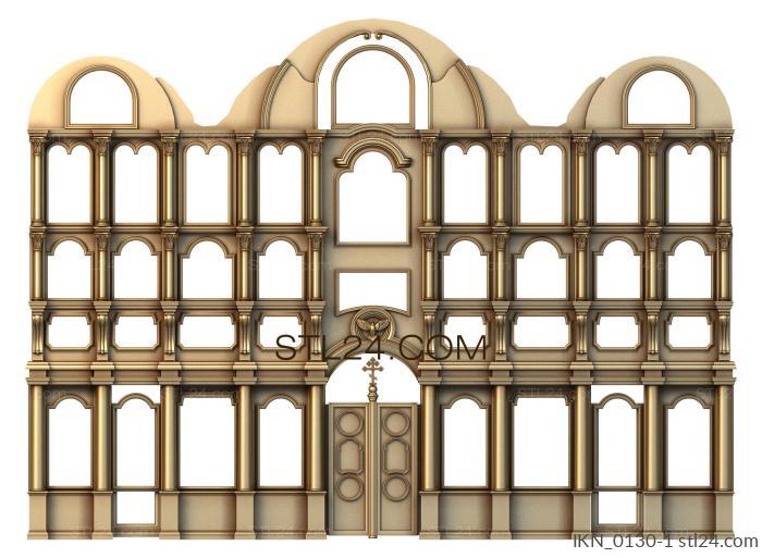Иконостасы (IKN_0130-1, IKN_0130-1-110) 3D модель для ЧПУ станка