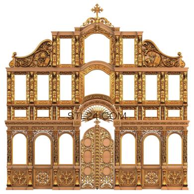 Иконостасы (Иконостас 3d stl модель для ЧПУ, IKN_0130-110) 3D модель для ЧПУ станка