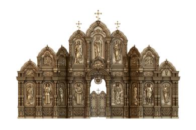 Иконостасы (IKN_0179, IKN_0179-110) 3D модель для ЧПУ станка