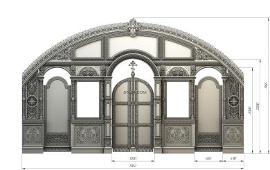 Iconostasis (IKN_0195) 3D models for cnc