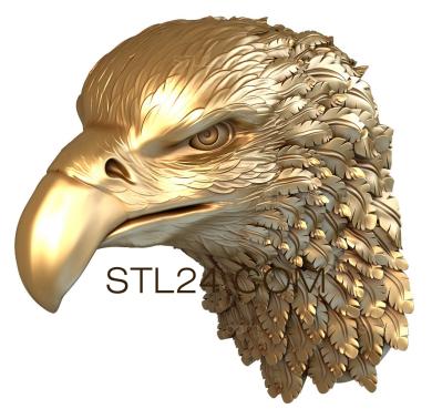Животные (Голова орла, JV_0016) 3D модель для ЧПУ станка