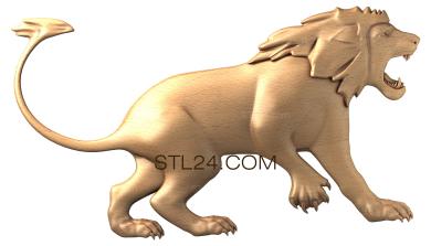Животные (3d stl модель лев, артJV_0022, JV_0022) 3D модель для ЧПУ станка