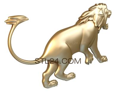Животные (3d stl модель лев, артJV_0022, JV_0022) 3D модель для ЧПУ станка