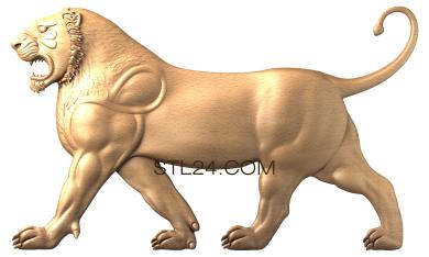 Животные (Предок льва, JV_0025) 3D модель для ЧПУ станка