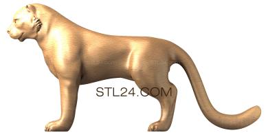Animals (Cougar, JV_0049) 3D models for cnc