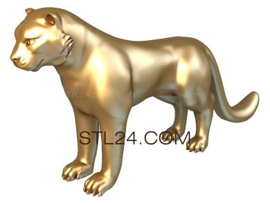 Animals (Cougar, JV_0049) 3D models for cnc