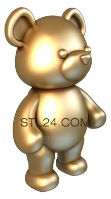 Животные (3d stl модель детская, медвежонок, JV_0059) 3D модель для ЧПУ станка