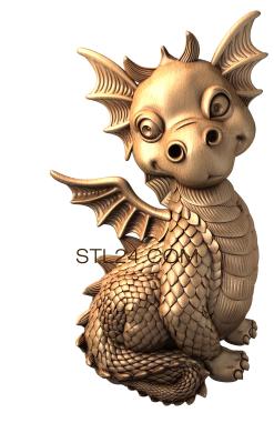 Animals (Dragon from the cartoon, JV_0062) 3D models for cnc